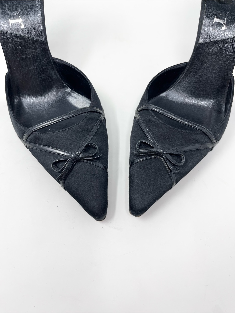 Dior Vintage Silk Pointed Toe Bow Corset Heel John Galliano Y2K size 36.5 EU - Picture 5 of 12